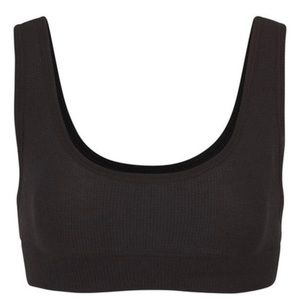 SKIMS Waffle Scoop Bra in Onyx (size small). Never worn, tags attached